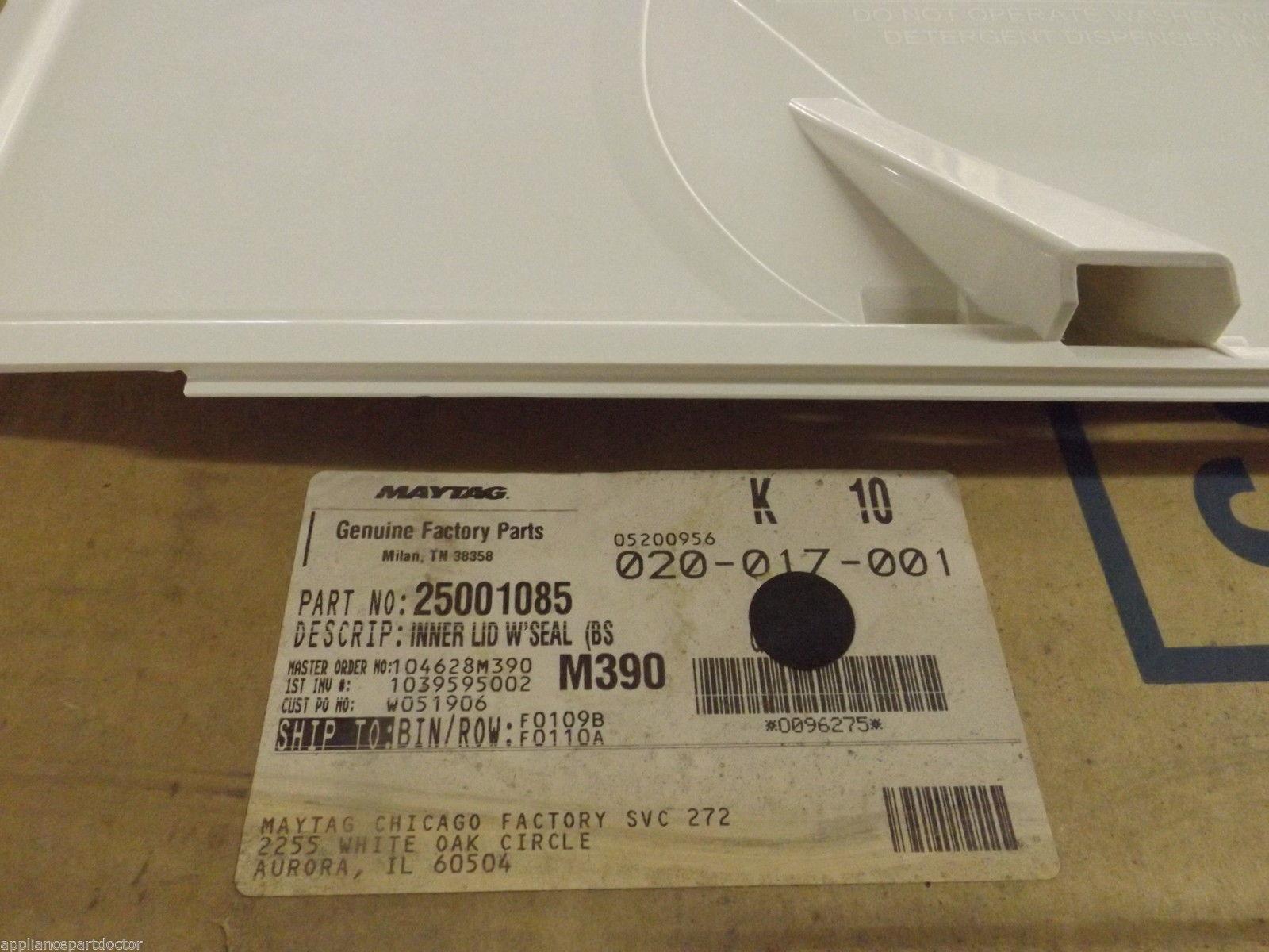 Maytag Washer 25001085 INNER LID W SEAL BS NEW IN BOX Maytag Washer 25001085 INNER LID W SEAL BS NEW IN BOX